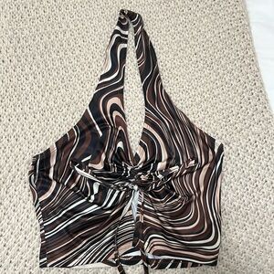 Brown halter top